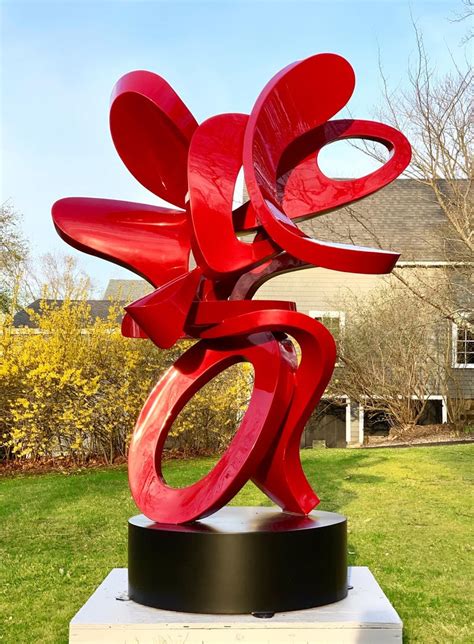 large abstract metal outdoor sculpture